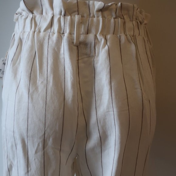 NWT Womens Vintage Havana White & Gray Striped Wide Leg Pants Sz L * - Picture 9 of 10